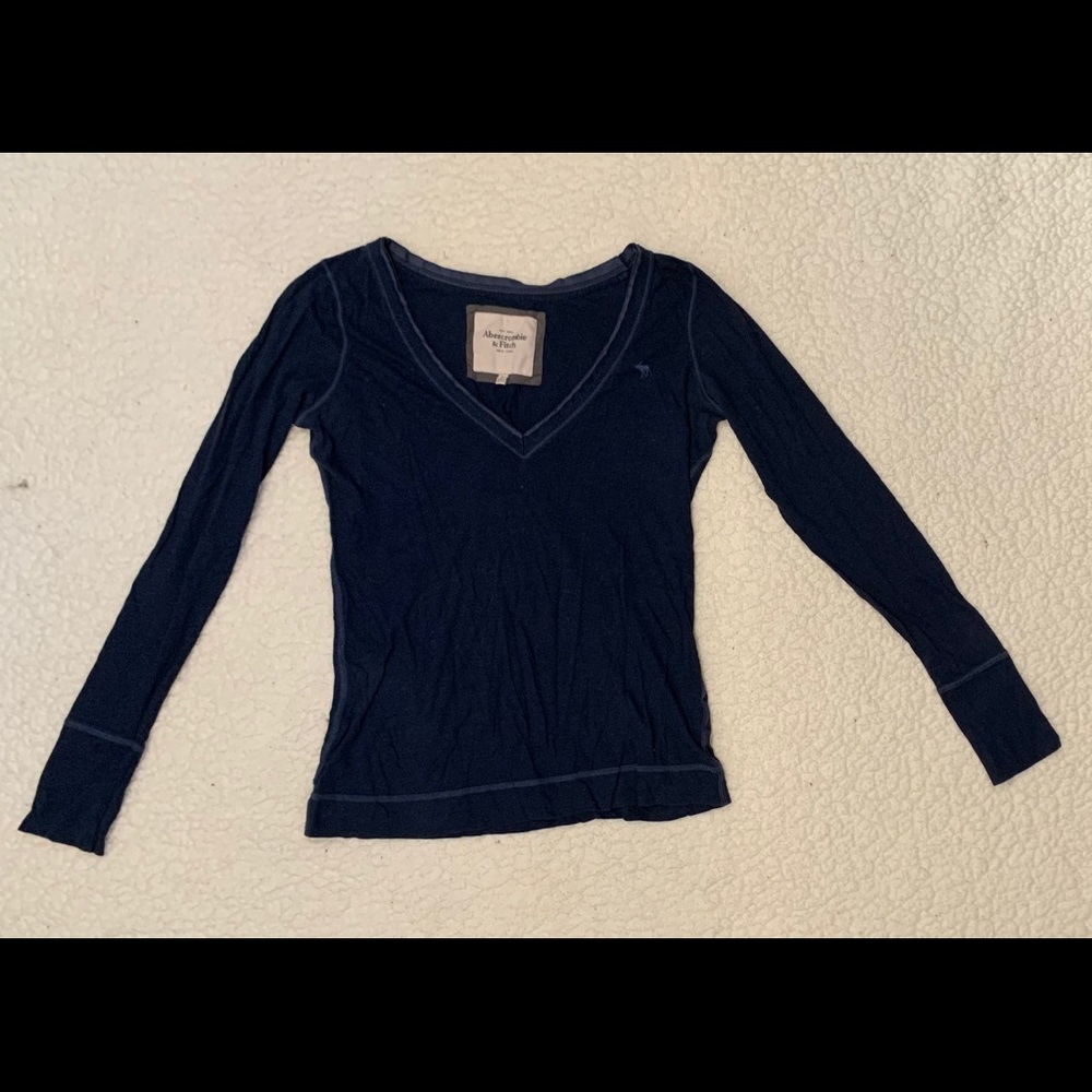 Abercrombie & Fitch navy long sleeve tee